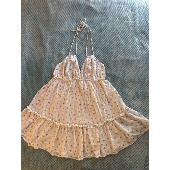 H&M Dresses & Skirts - H&M Mini Dress Halter Floral Cottagecore Girly Fairy Flower Summer Spring